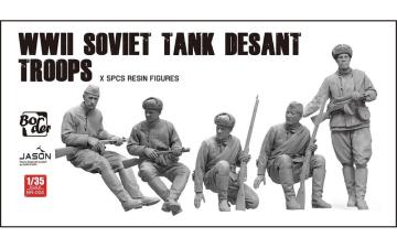 WWII Soviet Tank Desant Troops (5 pcs. Resin Figures) &middot; BM BR004 &middot;  Border Model &middot; 1:35