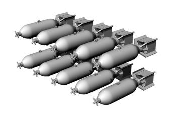 US GP 100lb AN-M30A1 bombs (10pcs) &middot; BRN L48165 &middot;  Brengun &middot; 1:48