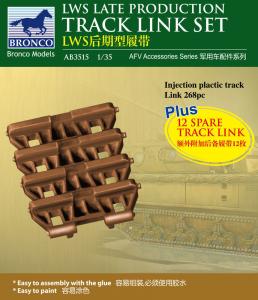 LWS Late-Production Track link set &middot; BRON AB3515 &middot;  Bronco Models &middot; 1:35
