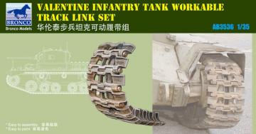 British Valentine Tank Workable Track Li Link Set · BRON AB3536 ·  Bronco Models · 1:35