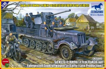 SdKfz 6/2 (BN9) 3.7cm Flak 36 late Prod. · BRON CB35043 ·  Bronco Models · 1:35