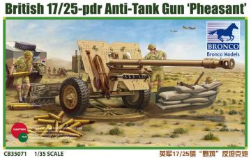 British 17/25 pdr Anti-Tank Gun PHEASANT · BRON CB35071 ·  Bronco Models · 1:35