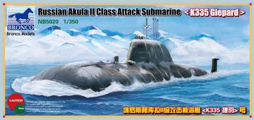 Russian Akula II Class Attack Submarine K335 Giepard · BRON NB5020 ·  Bronco Models · 1:350