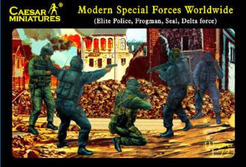 Modern Special Forces (Elite Police, Frogman, Seal, Delta Force) · CAE H061 ·  Caesar Miniatures · 1:72