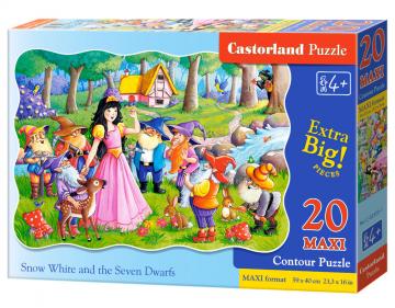 Snow White and the Seven Dwarfs - Puzzle - 20 Teile maxi · CAS 023201 ·  Castorland