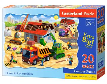House in Construction - Puzzle - 20 Teile Maxi · CAS 024121 ·  Castorland