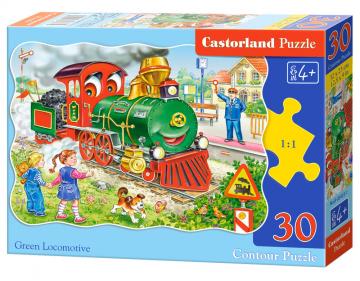 Green Locomotive - Puzzle - 30 Teile · CAS 034331 ·  Castorland