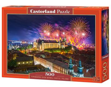 Fireworks over Wawel Castle,Poland,Puzzl 500 Teile · CAS 52721 ·  Castorland