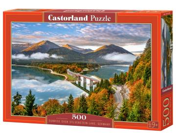 Sunrise over Sylvenstein Lake, Germany - Puzzle - 500 Teile · CAS 53353 ·  Castorland