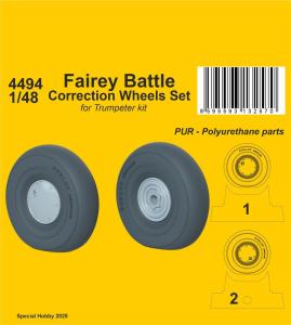 Fairey Battle - Correction Wheels Set [Trumpeter] · CMK 4494 ·  CMK · 1:48