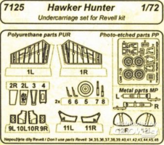 HawkerHunterFahrwerk Set fr Revell-Bausatz · CMK 7125 ·  CMK · 1:72