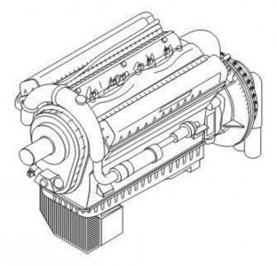 Rolls Royce Merlin XX - Engine · CMK 7166 ·  CMK · 1:72