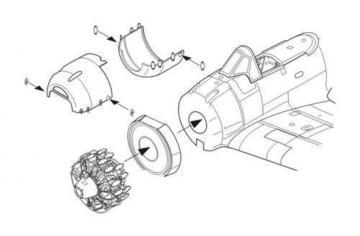 A6M3 model 32 Zero - Engine set · CMK 7265 ·  CMK · 1:72