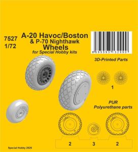 A-20 Havoc/Boston/ P-70 Nighthawk - Wheels [Special Hobby] &middot; CMK 7527 &middot;  CMK &middot; 1:72