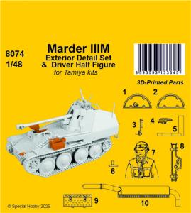 Marder IIIM - Exterior Detail Set & Driver Half Figure [Tamiya] &middot; CMK 8074 &middot;  CMK &middot; 1:48
