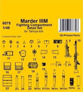 Marder IIIM - Fighting Compartment Detail Set [Tamiya] &middot; CMK 8075 &middot;  CMK &middot; 1:48