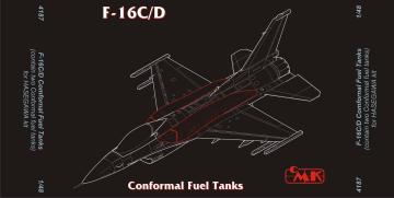 F-16C/D - Conformal Fuel Tanks [Hasegawa] · CMK C4187 ·  CMK · 1:48