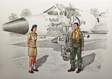 IAF Mirage IIICJ Pilot & Female Ground Crew &middot; CMK F72387 &middot;  CMK &middot; 1:72