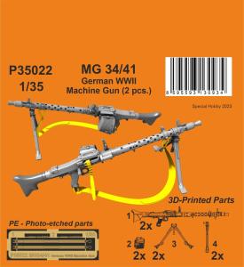 MG 34/41 German WWII Machine Gun (2 pcs.) · CMK P35022 ·  CMK · 1:35