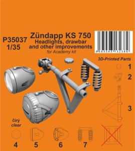Zndapp KS 750 Headlights, drawbar and other improvements [Academy] · CMK P35037 ·  CMK · 1:35
