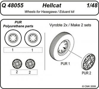 Hellcat - Wheels [Hasegawa/Eduard] · CMK Q48055 ·  CMK · 1:48