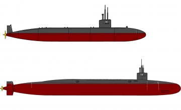 U.S.S.Maryland(SSBN-738) + U.S.S.Chicago (SSN-721) · DRC 1047 ·  Dragon-Cyberhobby · 1:350