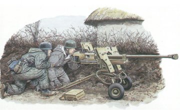 German 2.8cm sPzB 41 AT Gun w/crew · DR 6056 ·  Dragon · 1:35