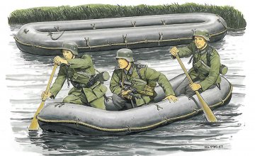 German Sturmpioniere w/Assault Raft &middot; DR 6076 &middot;  Dragon &middot; 1:35