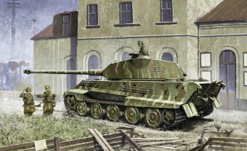 Sd.Kfz.182 Kingtiger Porsche Turret w/Zimmerit &middot; DR 6302 &middot;  Dragon &middot; 1:35