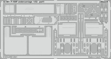 F-100F - Undercarriage [Trumpeter] · EDU 32461 ·  Eduard · 1:32