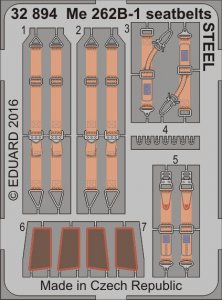 Messerschmitt Me 262 B-1 - Seatbelts STEEL [Revell] · EDU 32894 ·  Eduard · 1:32