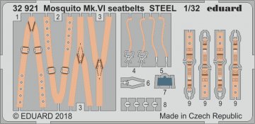 Mosquito Mk.VI - Seatbelts STEEL [Tamiya] · EDU 32921 ·  Eduard · 1:32