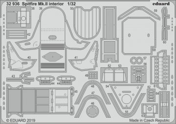 Spitfire Mk.II - Interior [Revell] · EDU 32936  ·  Eduard · 1:32