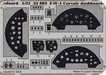 F4U-1 Corsair - Dashboard, Color &middot; EDU 33003 &middot;  Eduard &middot; 1:32