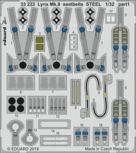 Westland Lynx Mk.8 - Seatbelts STEEL [Revell] &middot; EDU 33222 &middot;  Eduard &middot; 1:32