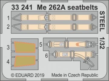 Messerschmitt Me 262A - Seatbelts STEEL [Revell] · EDU 33241 ·  Eduard · 1:32