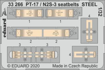 Stearman PT-17 / N2S-3 - Seatbelts STEEL [ICM] &middot; EDU 33266 &middot;  Eduard &middot; 1:32