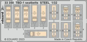 TBD-1 - Seatbelts STEEL [Trumpeter] · EDU 33358 ·  Eduard · 1:32