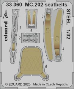 MC.202 - Seatbelts STEEL [Italeri] · EDU 33360 ·  Eduard · 1:32