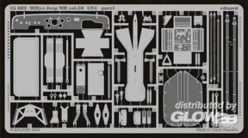 Jeep Willys MB mit Kaliber 50 M2 Machinengewehr  · EDU 35682 ·  Eduard · 1:35