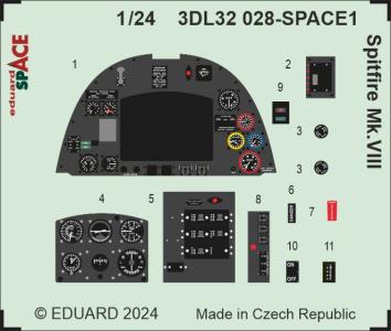 Spitfire Mk.VIII - Space  [Airfix] &middot; EDU 3DL32028 &middot;  Eduard &middot; 1:24