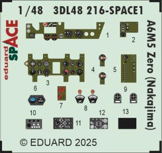 A6M5 Zero (Nakajima) - Space [Fine Molds] · EDU 3DL48216 ·  Eduard · 1:48