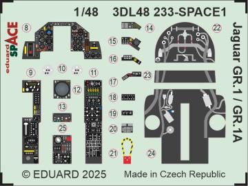 Jaguar GR.1 / GR.1A - Space [Airfix] &middot; EDU 3DL48233 &middot;  Eduard &middot; 1:48