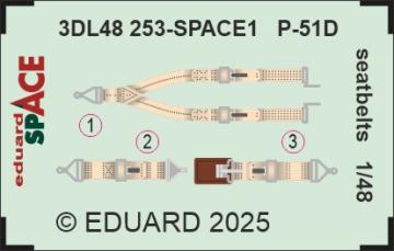 P-51D - Seatbelts - Space [Eduard] &middot; EDU 3DL48253 &middot;  Eduard &middot; 1:48
