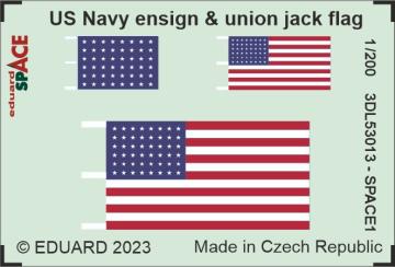 US Navy - Ensign & union jack flag - Space · EDU 3DL53013 ·  Eduard · 1:350