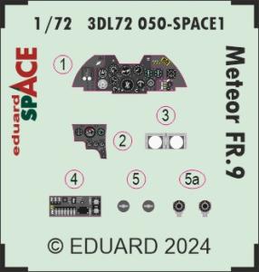 Meteor FR.9 - Space  [Airfix] · EDU 3DL72050 ·  Eduard · 1:72