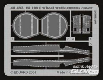 Messerschmitt Bf 109 E Wheel Wells Canvas cover · EDU 48492 ·  Eduard · 1:48