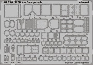 T-28 - Surface panels S.A. [Roden] · EDU 48740 ·  Eduard · 1:48