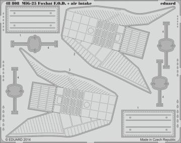 MiG-25 Foxbat - Air intakes & - F.O.D. [Kitty Hawk] · EDU 48808 ·  Eduard · 1:48