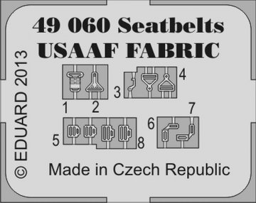 Seatbelts USAAF FABRIC [Eduard] · EDU 49060 ·  Eduard · 1:48